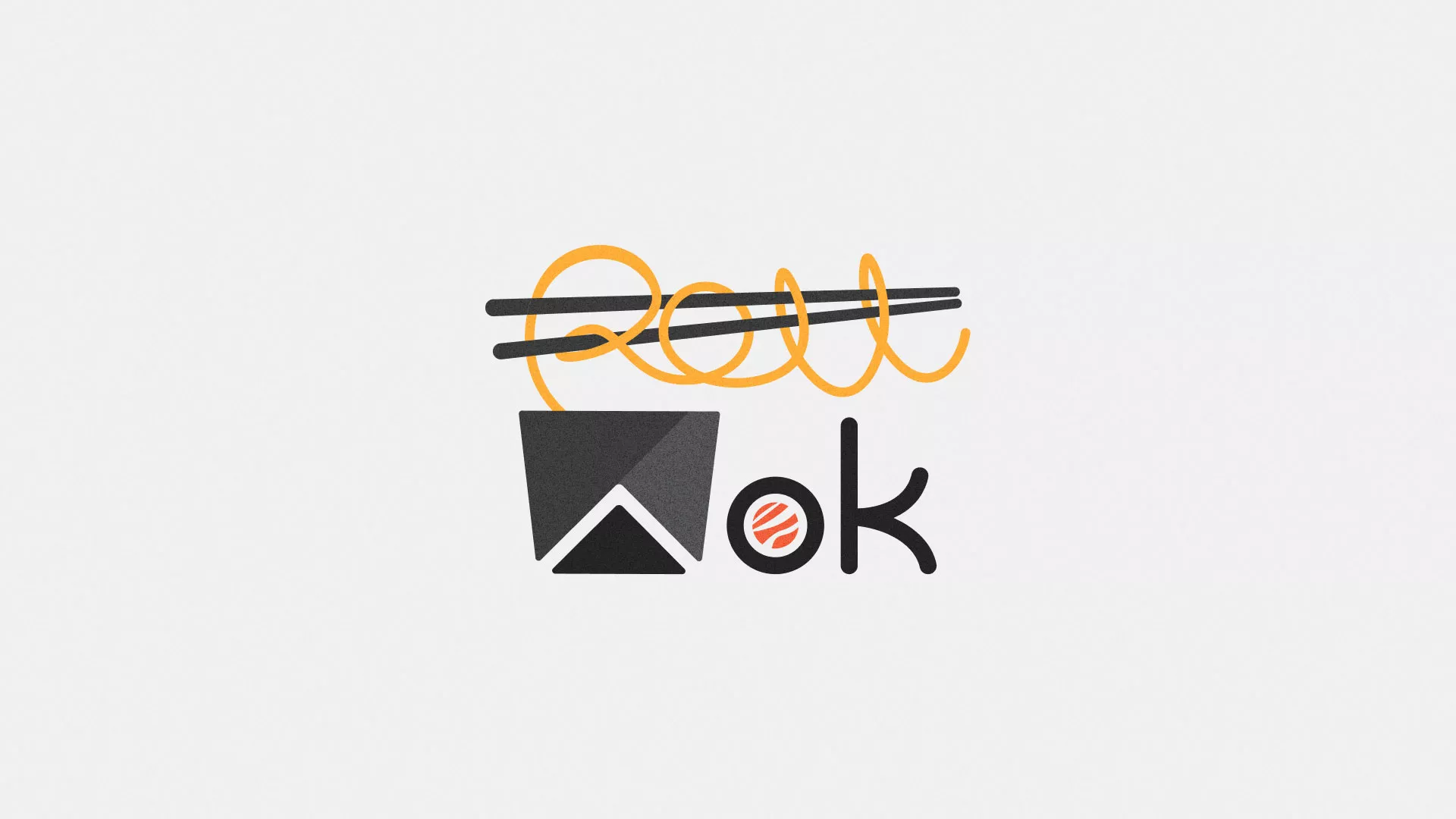 Разработка логотипа суши-бара «Roll Wok Club» в Новоржеве